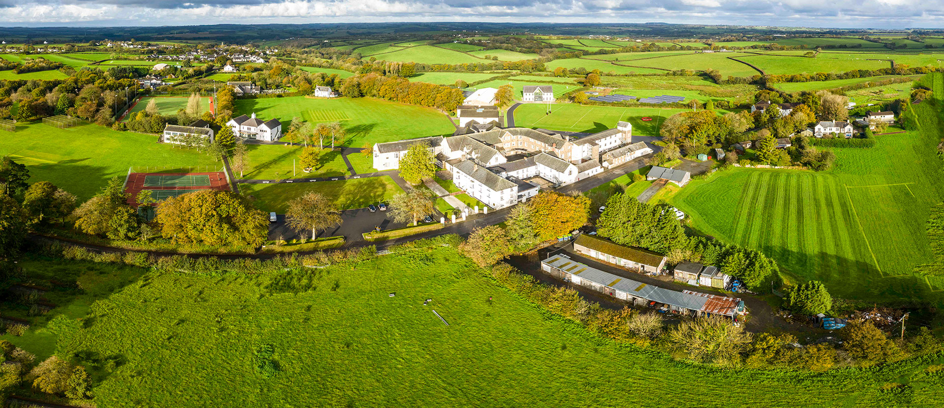 Shebbear College from the air